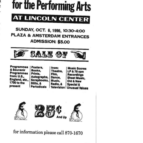 Giant Bazaar New York Public Library Lincoln Center 1990s  Vintage Print Ad - Picture 3 of 4